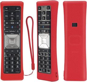 img 4 attached to Protective Silicone Remote Case For XFinity Comcast XR11 Premium Voice Activated Cable TV Backlit Remote Control Shockproof Washable Skin-Friendly Remote Control Cover With Loop (Red)