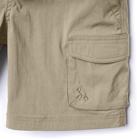 img 1 attached to 👧 CQR Kids Youth Pull On Cargo Shorts - Outdoor Camping Hiking Shorts with Pockets | Lightweight Elastic Waist Athletic Short