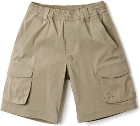 img 3 attached to 👧 CQR Kids Youth Pull On Cargo Shorts - Outdoor Camping Hiking Shorts with Pockets | Lightweight Elastic Waist Athletic Short