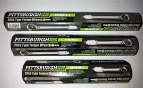 img 1 attached to 🔧 Pittsburgh Pro Reversible Click Type Torque Wrench Set: 1/4", 3/8", 1/2" Sizes