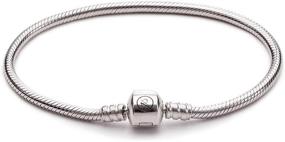 img 4 attached to 🐍 925 Sterling Silver Snake Chain Bracelet by ATHENAIE - Ideal for European Charm Beads