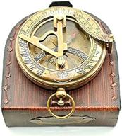 🧭 nautical sundial compass with handmade leather case - premium aysha nautical gifts for husband and nautical collectors логотип