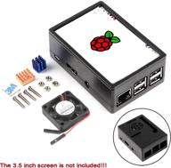 makerfocus raspberry pi 3 case with cooling fan and 3.5 inch display slot - compatible with raspberry pi gpio, suitable for raspberry pi 3b, 3b+, 2b, 2b+ logo