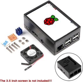 img 4 attached to MakerFocus Корпус Raspberry Pi 3 с вентилятором охлаждения и слотом для дисплея 3,5 дюйма - совместим с Raspberry Pi GPIO, подходит для Raspberry Pi 3B, 3B+, 2B, 2B+