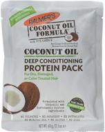 🥥 palmers coconut oil protein pack, 2.1 oz (pack of 4) - intensive deep conditioning formula logo