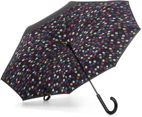 img 4 attached to Totes InBrella Reverse Close Umbrella Umbrellas for Stick Umbrellas