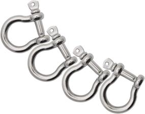 img 4 attached to SMTUNG 304 Stainless Steel Bow-Shaped Load Shackle - Ideal for Camping, Hiking, and Outdoor Sports - Available in 6mm, 8mm, 10mm, and 14mm Sizes