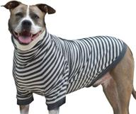 🐾 breathable cotton stripe shirts for big dogs - full belly coverage pullover shirt - pitbull large breed dog clothes by tooth & honey логотип