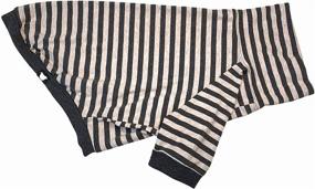 img 1 attached to 🐾 Breathable Cotton Stripe Shirts for Big Dogs - Full Belly Coverage Pullover Shirt - Pitbull Large Breed Dog Clothes by Tooth & Honey