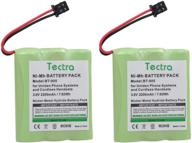 🔋 tectra 2-пакет bt-905 bt800 bt-1006 bp-905 замена батареи для беспроводных телефонных трубок для uniden, panasonic, at&t 200, 24032 логотип