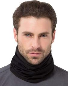 img 4 attached to Tough Headwear Reversible Microfiber Fleece Men's Accessories in Scarves