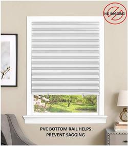 img 3 attached to 🏢 Achim Home Furnishings 123CO36B24 Cordless 1-2-3 Room Darkening Pleated Window Shade, 36x75 Black Vinyl - Effortless Elegance for Light Control in Any Room
