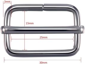 img 3 attached to 50-Pack 1 Inch Metal Tri-Glide Slides Silvery Slide Buckle Rectangle - Adjustable Webbing Slider for Fasteners, Straps, Backpack DIY Accessories - Tatuo