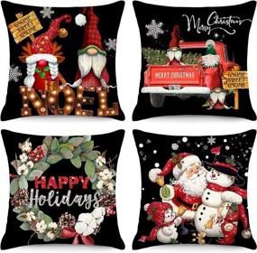 img 4 attached to CDWERD Christmas Decorations Pillowcase Background