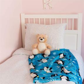 img 2 attached to 🐧 Extra-Large Penguin Throw Blanket: Adorable, Super-Soft, Fluffy Penguins Blanket for Adults, Kids, Girls, and Boys - Penguin Fleece Blanket (50in x 60in). Warm, Cozy, and Fuzzy Throw for Bed, Couch, and Sofa.
