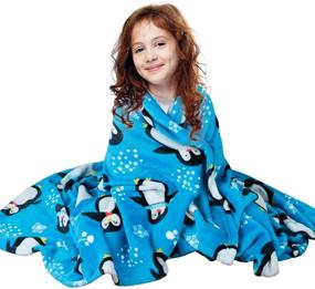 img 1 attached to 🐧 Extra-Large Penguin Throw Blanket: Adorable, Super-Soft, Fluffy Penguins Blanket for Adults, Kids, Girls, and Boys - Penguin Fleece Blanket (50in x 60in). Warm, Cozy, and Fuzzy Throw for Bed, Couch, and Sofa.