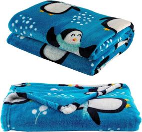 img 3 attached to 🐧 Extra-Large Penguin Throw Blanket: Adorable, Super-Soft, Fluffy Penguins Blanket for Adults, Kids, Girls, and Boys - Penguin Fleece Blanket (50in x 60in). Warm, Cozy, and Fuzzy Throw for Bed, Couch, and Sofa.