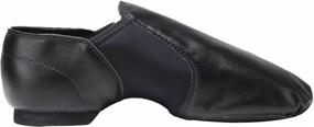 img 1 attached to 👞 Linodes Unisex 006 PU Leather Jazz Shoe: Slip-on Dance Shoes for Women and Men