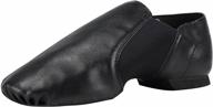 👞 linodes unisex 006 pu leather jazz shoe: slip-on dance shoes for women and men logo