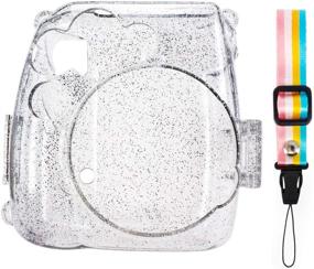 img 3 attached to Elvam Clear Camera Case Bag for Fujifilm Mini 9 and Mini 8 Instant Camera with Removable Adjustable Strap, Crystal