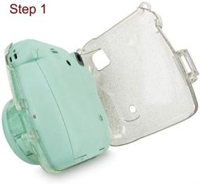 img 1 attached to Elvam Clear Camera Case Bag for Fujifilm Mini 9 and Mini 8 Instant Camera with Removable Adjustable Strap, Crystal