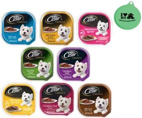 img 4 attached to 🐶 Cesar Classic Loaf in Sauce Wet Dog Food - 8 Flavor Variety Bundle: 3.5oz Each, Pack of 8 + Can Cover - 9 Items Total