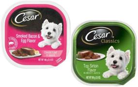 img 2 attached to 🐶 Cesar Classic Loaf in Sauce Wet Dog Food - 8 Flavor Variety Bundle: 3.5oz Each, Pack of 8 + Can Cover - 9 Items Total