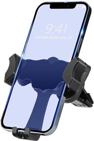 img 4 attached to 📱 【2021 Upgraded】 Car Phone Holder Mount, Air Vent Cell Phone Holder for Car, Universal Car Phone Holder Cradle Compatible for iPhone and Android, Car Holder Compatible with 4-6.7 inch Smartphones & Tablets (Black)