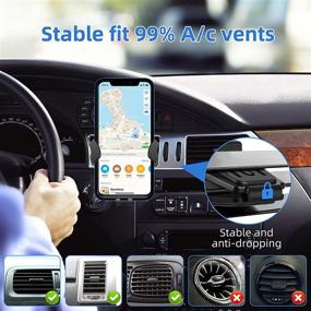 img 2 attached to 📱 【2021 Upgraded】 Car Phone Holder Mount, Air Vent Cell Phone Holder for Car, Universal Car Phone Holder Cradle Compatible for iPhone and Android, Car Holder Compatible with 4-6.7 inch Smartphones & Tablets (Black)