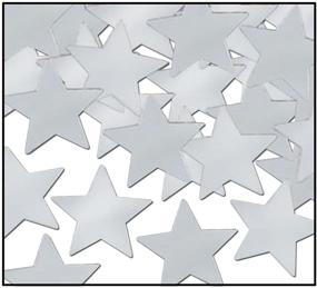 img 1 attached to 🌟 Silver Fanci-Fetti Stars Party Accessory - 1 Count, 1 Oz/Pkg