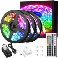 🎶 nowes led strip lights 50ft - music sync color changing rgb light strips with 450 leds - dimmable tape lights kit with remote control (44 keys) - ideal indoor rope lights for bedroom, kitchen, bar logo