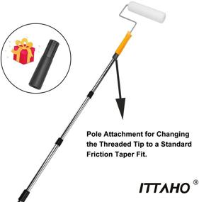 img 2 attached to ITTAHO Telescoping Attachment Microfiber Cleaning Black 4 8