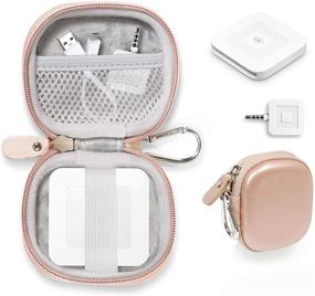 img 4 attached to 🌹 WGear Rose Gold Case for Square Contactless and Chip Card Reader Scanner, A-SKU-0485, USB Cables, and Small Accessories