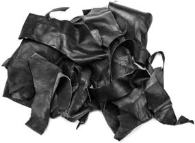 img 2 attached to 🔧 Versatile 2 lb Leather Scraps: Soft & Flexible Black Strips in Various Sizes – Perfect for All Crafts