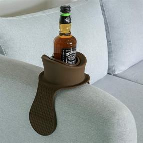 img 1 attached to 🪑 Watruer Sofa Cup Holder - The Ultimate Anti-Spill Couch Coaster for Your Sofa or Couch - Brown