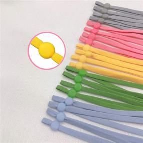 img 1 attached to 🎭 High Stretch, Colorful 1/5 Inch Elastic Band for Masks - 100 PCS with Adjustable Buckle for DIY Sewing and Adjustable Ear Loops