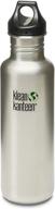 🌿 klean kanteen 27 oz stainless steel water bottle with loop cap 3.0 - black: durable and eco-friendly hydration solution логотип