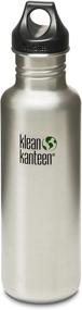 img 1 attached to 🌿 Klean Kanteen 27 oz Stainless Steel Water Bottle with Loop Cap 3.0 - Black: Durable and Eco-Friendly Hydration Solution