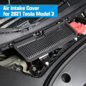 img 2 attached to 🚗 Tesla Model 3 2021 Air Intake Grille - ABS Plastic Vent Cover for Improved Air Conditioning Inlet Protection - Model 3 Accessories