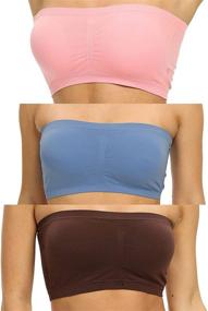 img 4 attached to Venbond 3 4Packs Seamless Strapless Brarette Women's Clothing in Lingerie, Sleep & Lounge