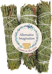 img 4 attached to 🌲 Cedar Incense Wands: Authentic USA Grown Smudge Stick Bundles (Pack of 3, 4")