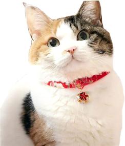 img 4 attached to 🐱 Adjustable Handmade Cat Collar with Bell - Safe Pet Collar for Cats, Kittens, and Puppies - NA CUITIBI - 7-13 Inches