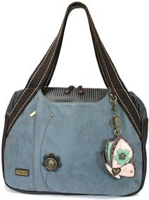 img 1 attached to 👜 Stylish Indigo Pleather Handbag Bowling Butterfly: Women's Handbags, Wallets, and Shoulder Bags