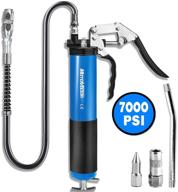 💪 high-pressure grease gun pistol grip with extra-long 27 inch flex hose - voltstorm 7000 psi heavy duty logo