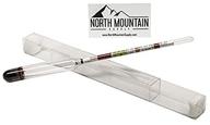 🧪 north mountain supply - nmsts-h glass triple scale hydrometer - specific gravity 0.760-1.150 - potential abv 0-16% - sugar content per liter 0-341 - clear logo