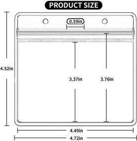img 3 attached to 🩺 Прозрачная виниловая пластиковая оболочка для держателя вакцинационной карты - водонепроницаемая, повторно закрывающаяся молния (4,25 х 3,55 дюйма) защитник иммунизационной записи - упаковка из 3 шт.