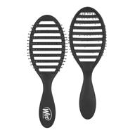 speed dry hair brush with vented design and ultra soft heatflex bristles in black - blow dry safe, ergonomic handle for managing tangles and uncontrollable hair with ease - pain-free experience logo