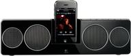 чёрные акустические системы logitech pure-fi anywhere 2 для ipod и iphone логотип