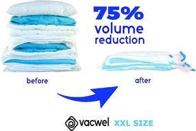 img 3 attached to Ultimate Space-Saving Solution: Jumbo XXL Vacuum Storage Bags (Set of 3) - Store Clothes, Comforters, and Mattress Toppers Efficiently!