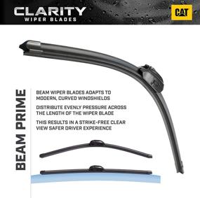 img 1 attached to Caterpillar Clarity Premium Performance All-Season OEM Replacement Windshield Wiper Blades – Streak-Free, Spotless, and Silent – 22 + 21 Inch (Pair for Front Windshield) – Black